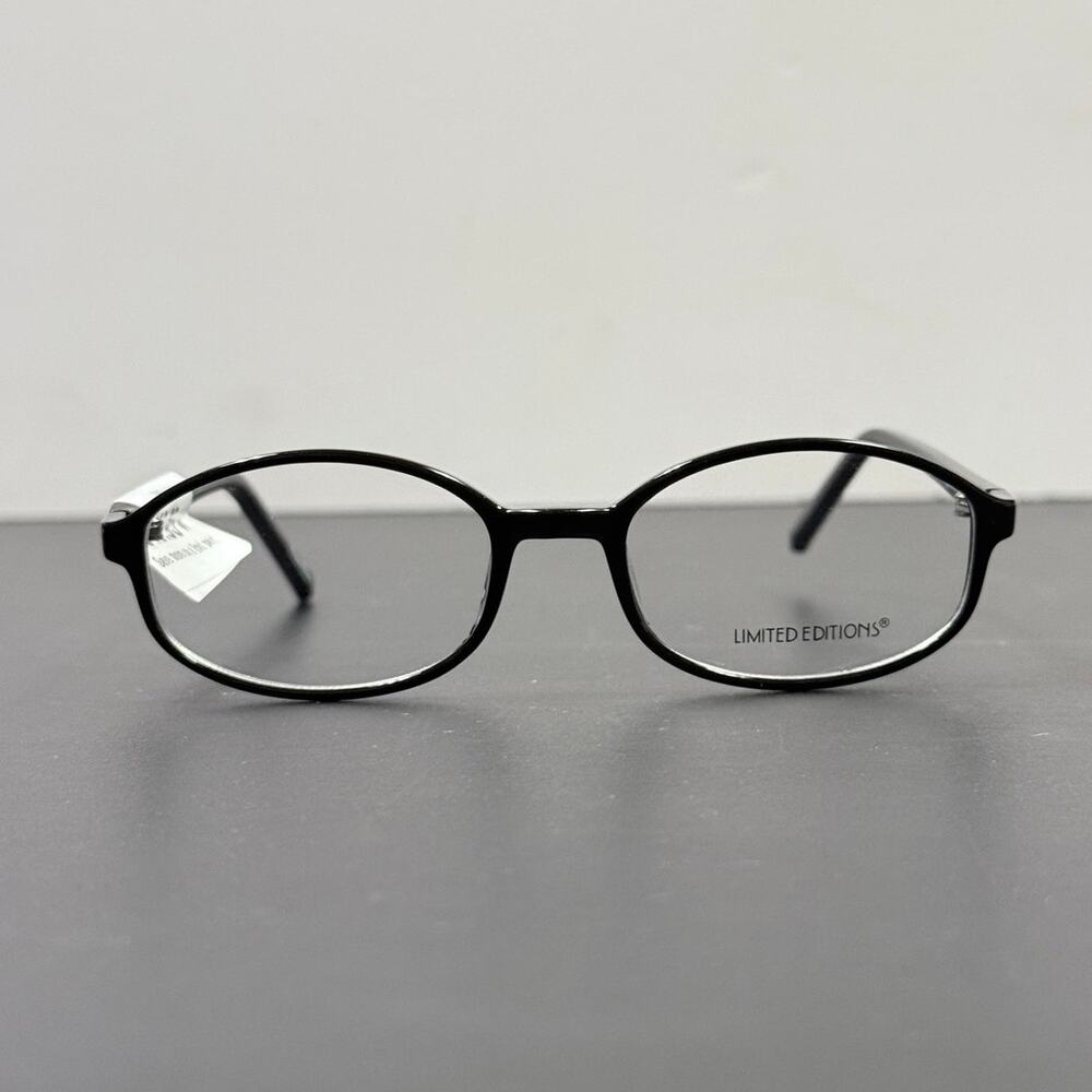 Limited Editions Candia Black Oval Eyeglass Frames 50-17-130 NWT